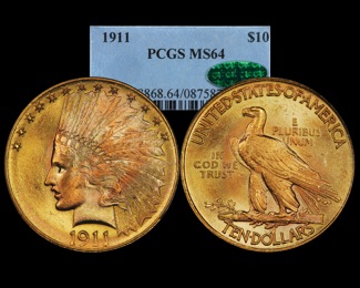 1911 $10 PCGS64