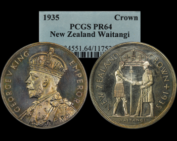 1935 Proof Waitangi Crown